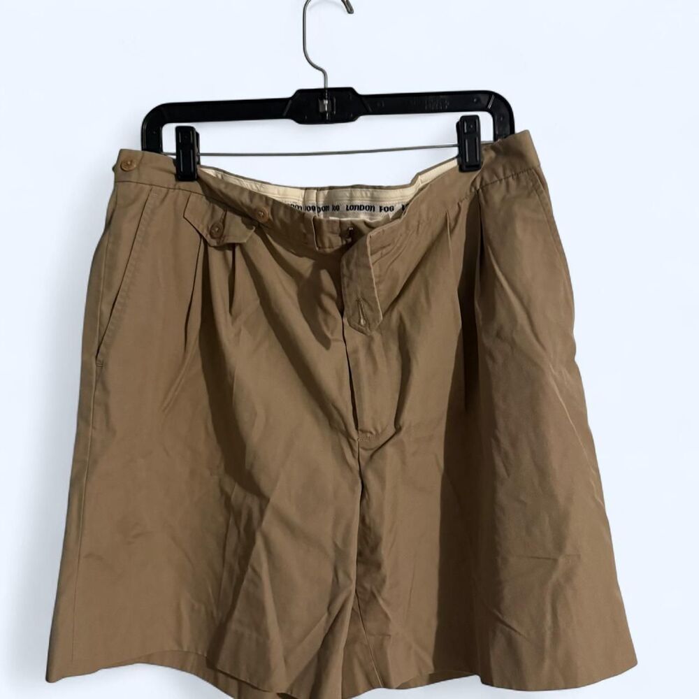 London-fog Men's Tan and Brown Shorts